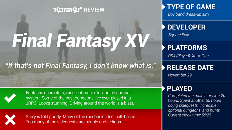 Illustration for article titled Final Fantasy XV: The Kotaku Review